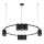 Luster na sajli GENESIS 10xGU10/8W/230V crno