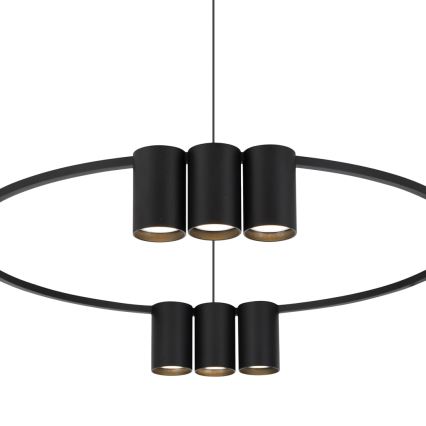 Luster na sajli GENESIS 10xGU10/8W/230V crno