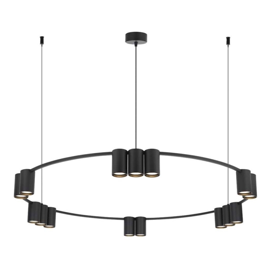 Luster na sajli GENESIS 15xGU10/8W/230V crno