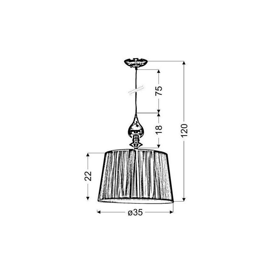 Luster na sajli GILLENIA 1xE27/60W/230V