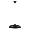 Luster na sajli GINA 1xE27/15W/230V Ø 38 cm crna