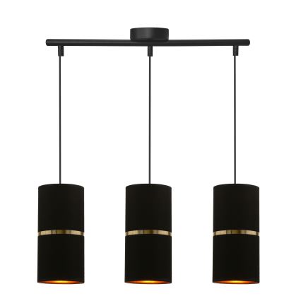 Luster na sajli GINA 3xE27/60W/230V crno