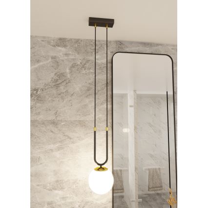 Luster na sajli GLAM 1xE14/10W/230V crno