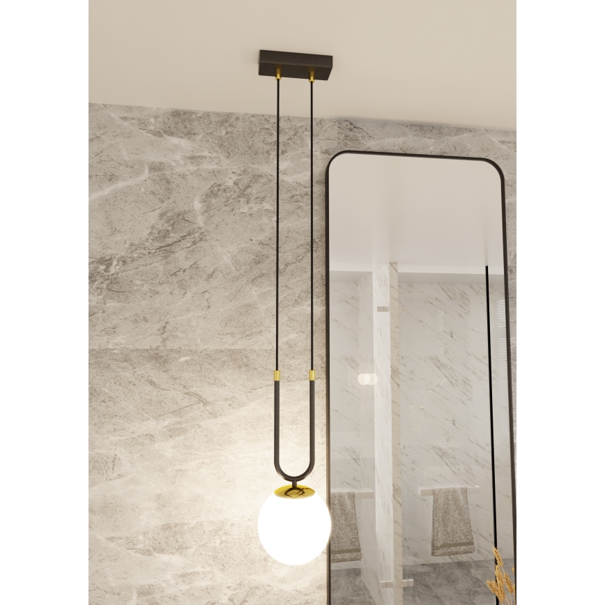 Luster na sajli GLAM 1xE14/10W/230V crno
