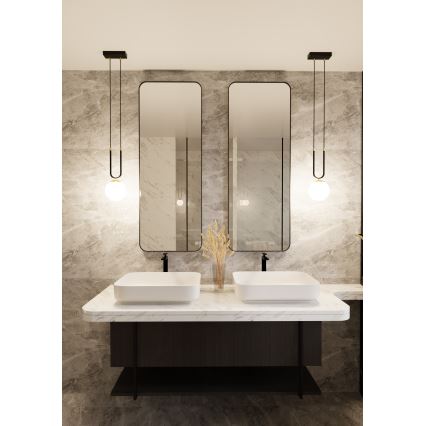 Luster na sajli GLAM 1xE14/10W/230V crno