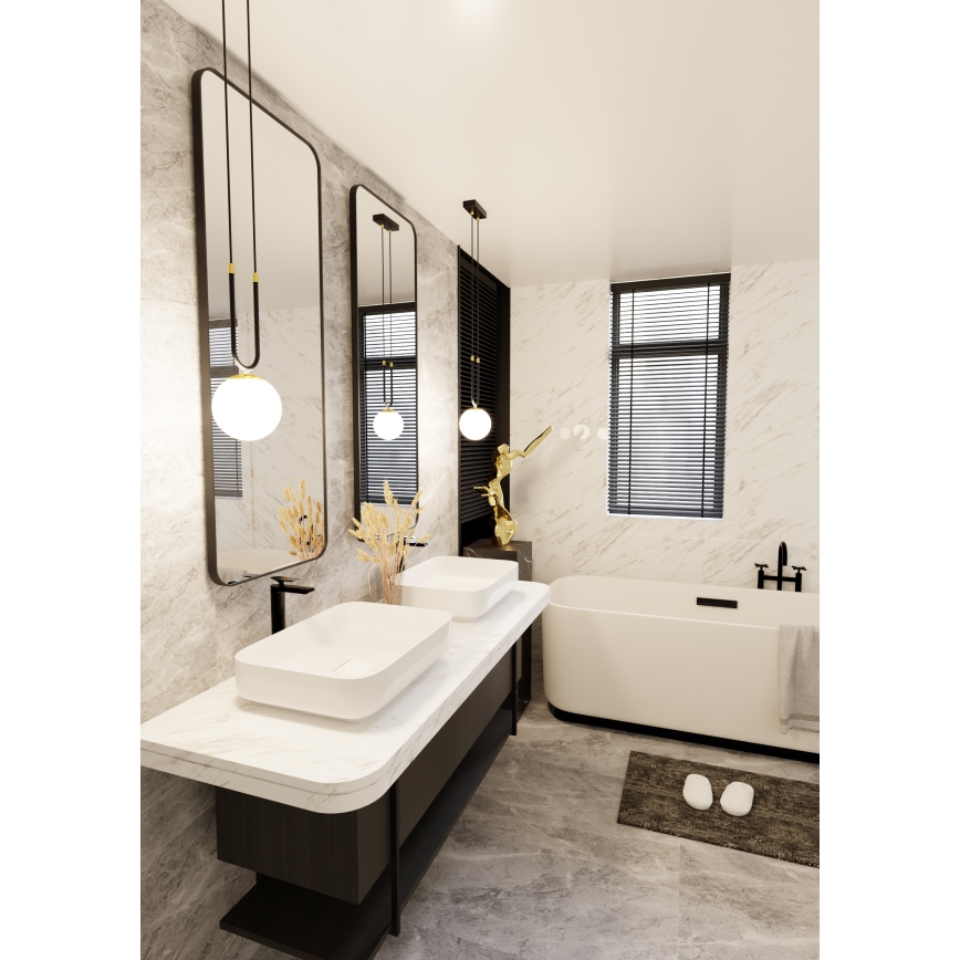 Luster na sajli GLAM 1xE14/10W/230V crno