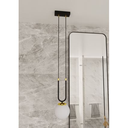 Luster na sajli GLAM 1xE14/10W/230V crno