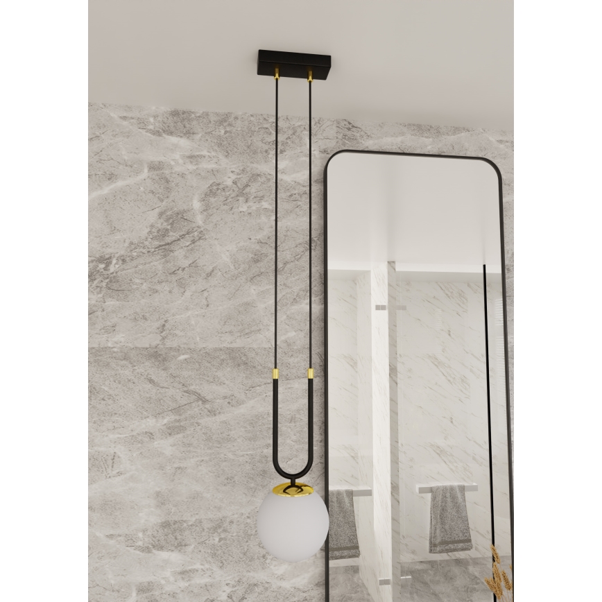 Luster na sajli GLAM 1xE14/10W/230V crno