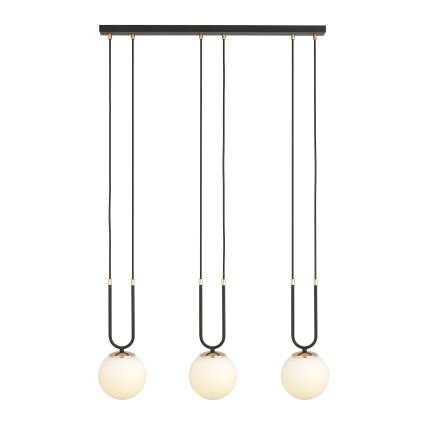 Luster na sajli GLAM 3xE14/10W/230V crno