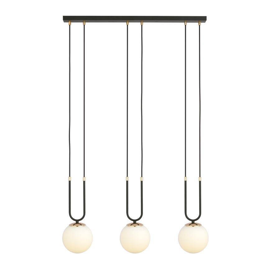 Luster na sajli GLAM 3xE14/10W/230V crno