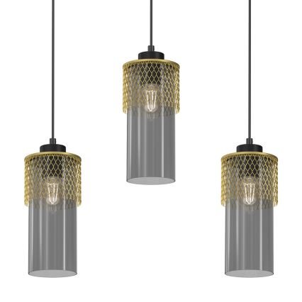 Luster na sajli GLAM 3xE27/60W/230V