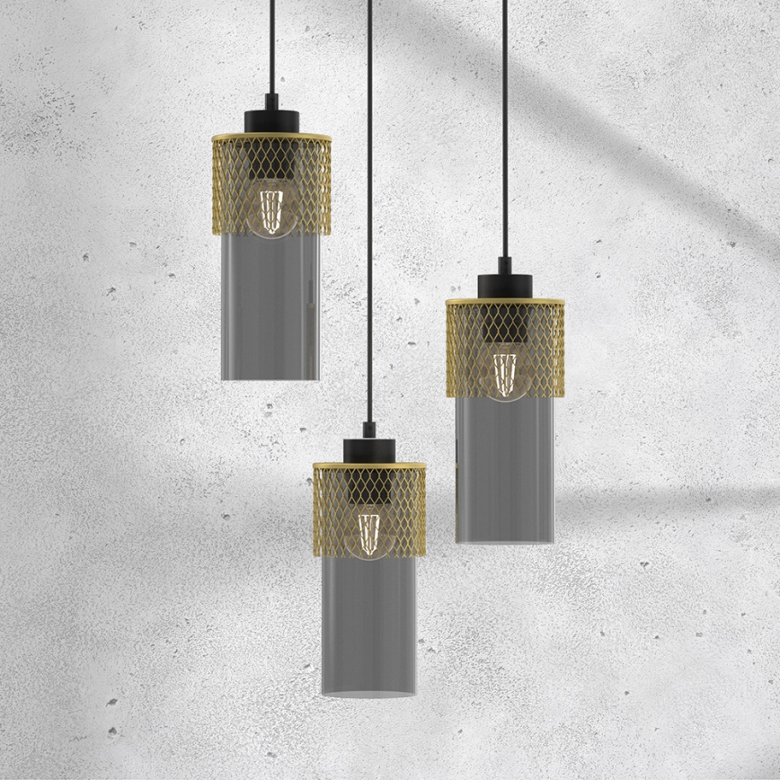 Luster na sajli GLAM 3xE27/60W/230V