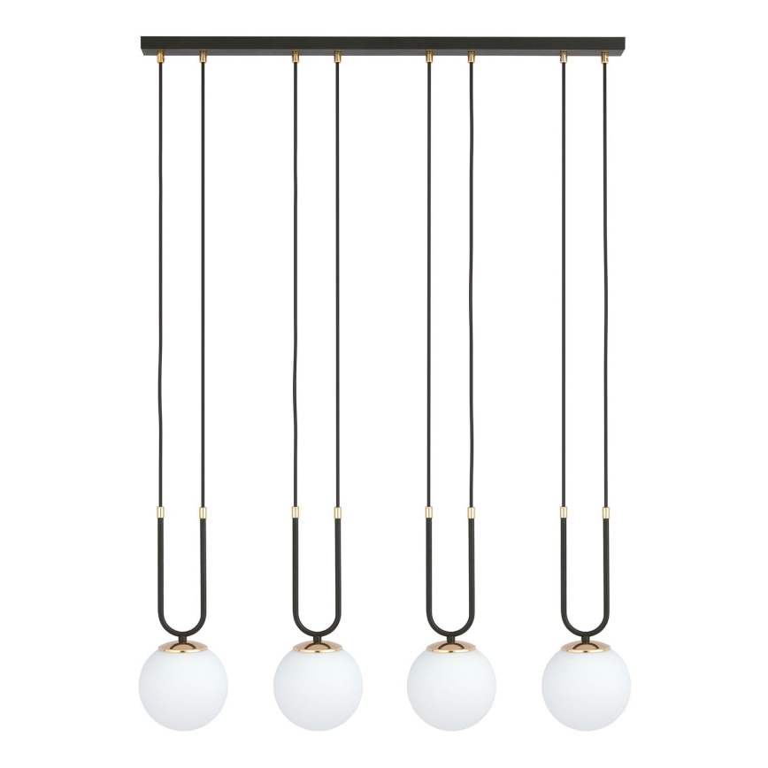 Luster na sajli GLAM 4xE14/10W/230V crno