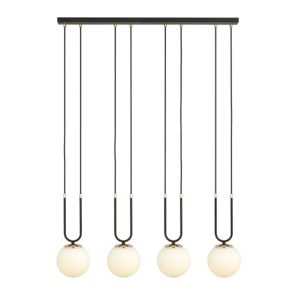 Luster na sajli GLAM 4xE14/10W/230V crno