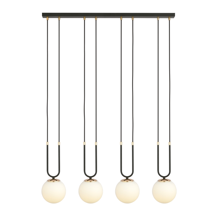 Luster na sajli GLAM 4xE14/10W/230V crno