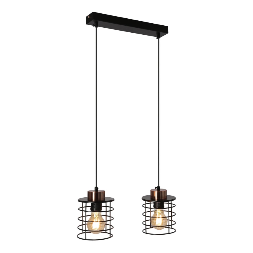 Luster na sajli GLOB 2xE27/40W/230V crno