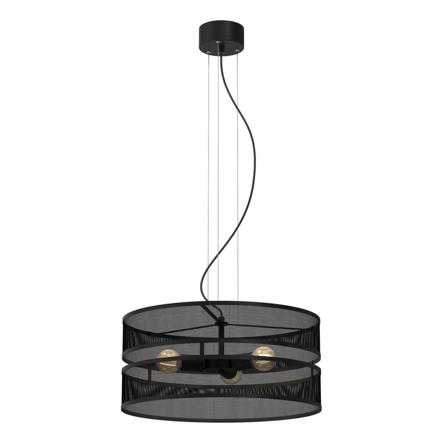 Luster na sajli GLUM 3xE27/60W/230V crno