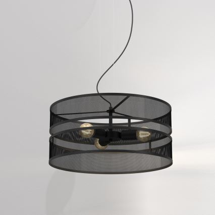 Luster na sajli GLUM 3xE27/60W/230V crno