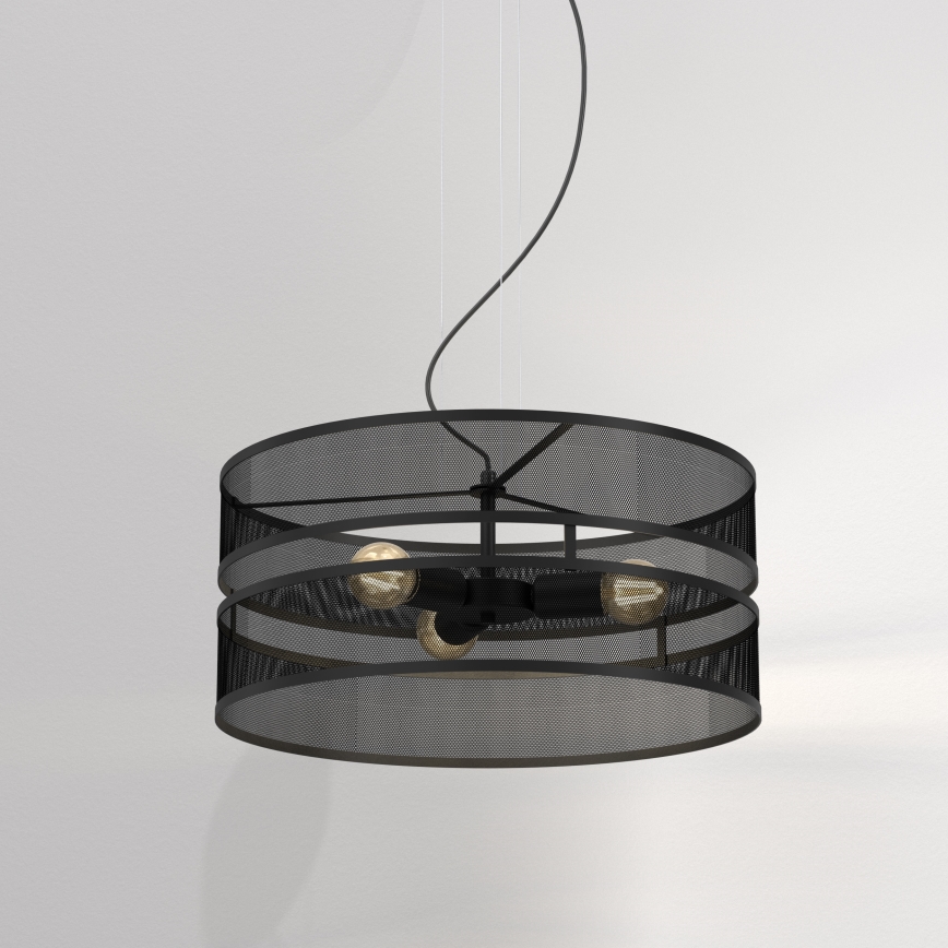Luster na sajli GLUM 3xE27/60W/230V crno