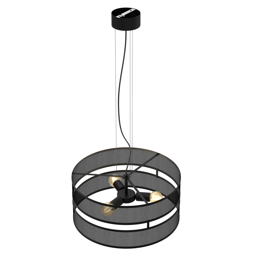 Luster na sajli GLUM 3xE27/60W/230V crno