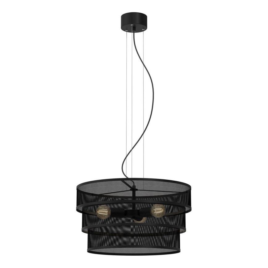 Luster na sajli GLUM 3xE27/60W/230V crno