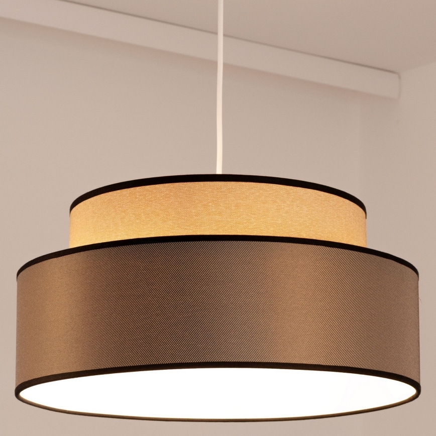 Luster na sajli GRACE 1xE27/60W/230V bež/braon