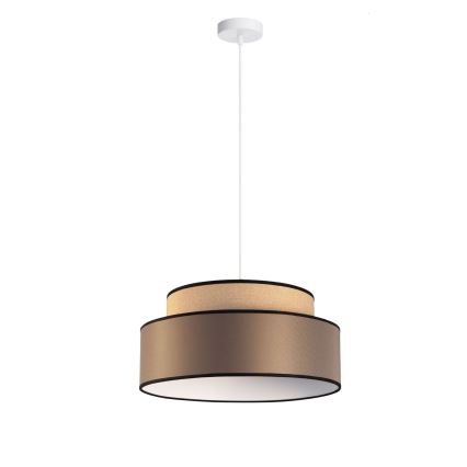 Luster na sajli GRACE 1xE27/60W/230V bež/braon