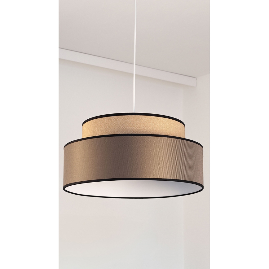 Luster na sajli GRACE 1xE27/60W/230V bež/braon