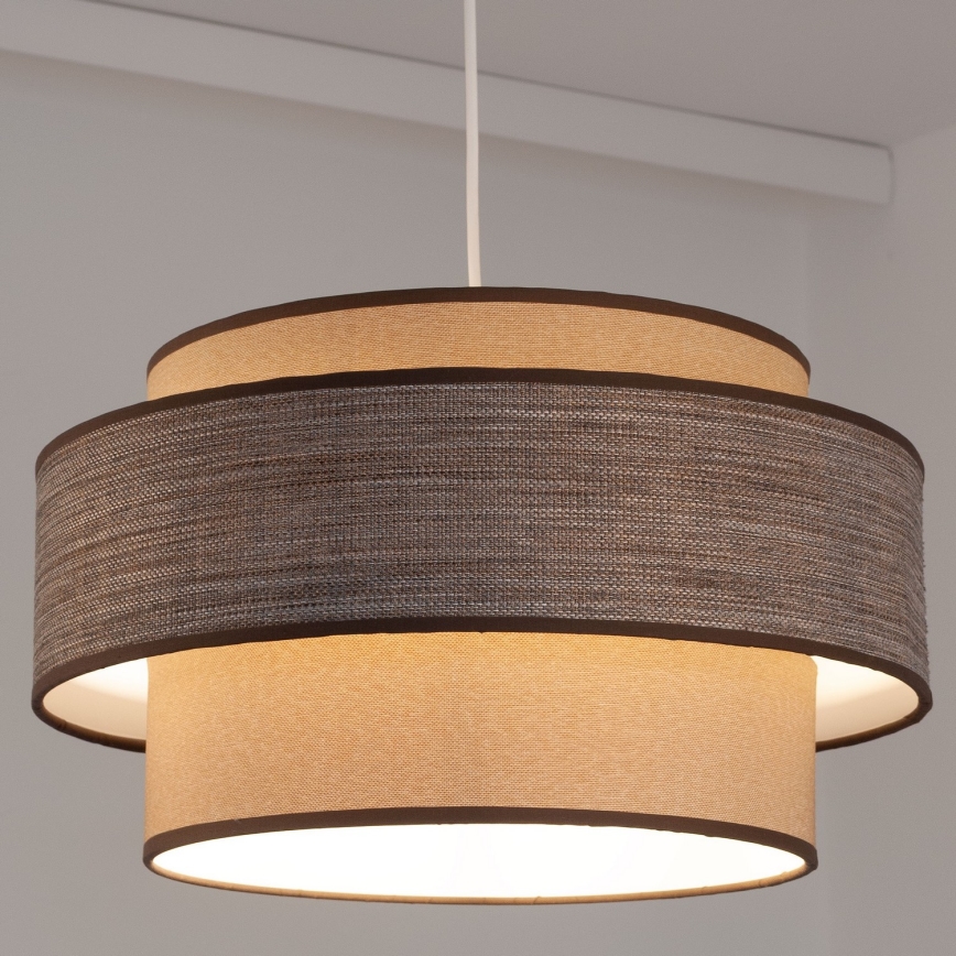 Luster na sajli GRACE 1xE27/60W/230V bež/braon