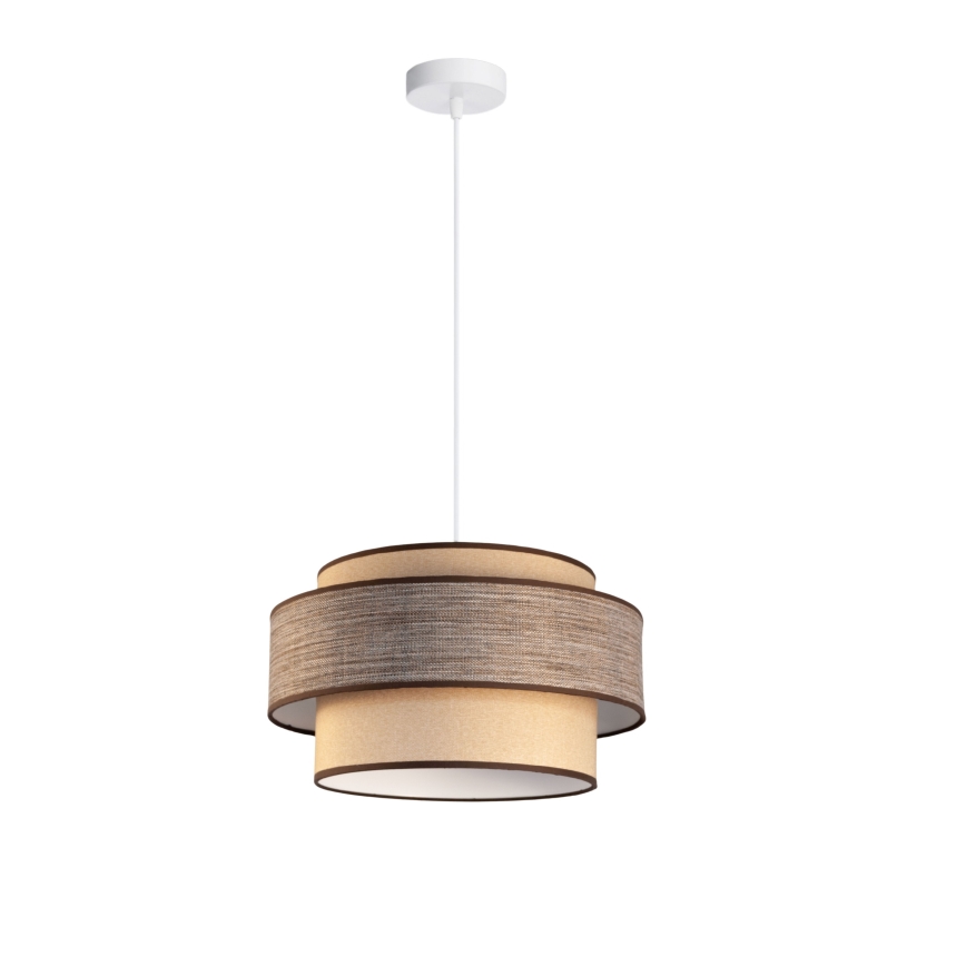 Luster na sajli GRACE 1xE27/60W/230V bež/braon