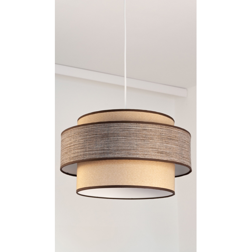Luster na sajli GRACE 1xE27/60W/230V bež/braon
