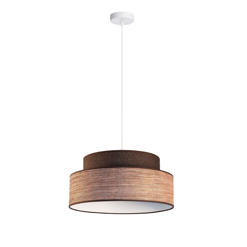 Luster na sajli GRACE 1xE27/60W/230V braon/bež