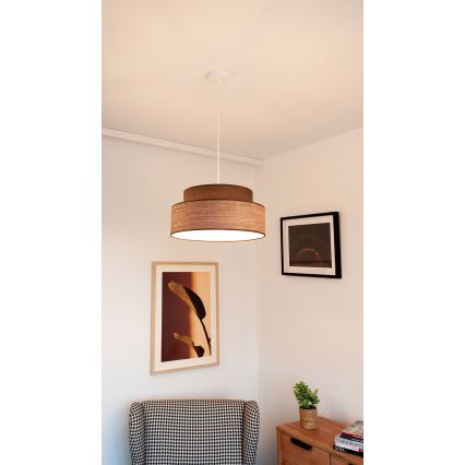 Luster na sajli GRACE 1xE27/60W/230V braon/bež