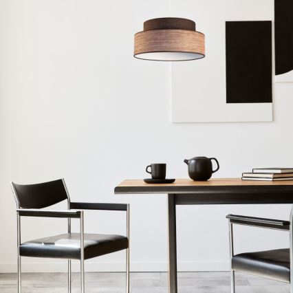 Luster na sajli GRACE 1xE27/60W/230V braon/bež