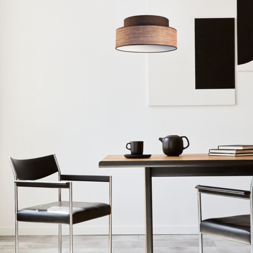 Luster na sajli GRACE 1xE27/60W/230V braon/bež
