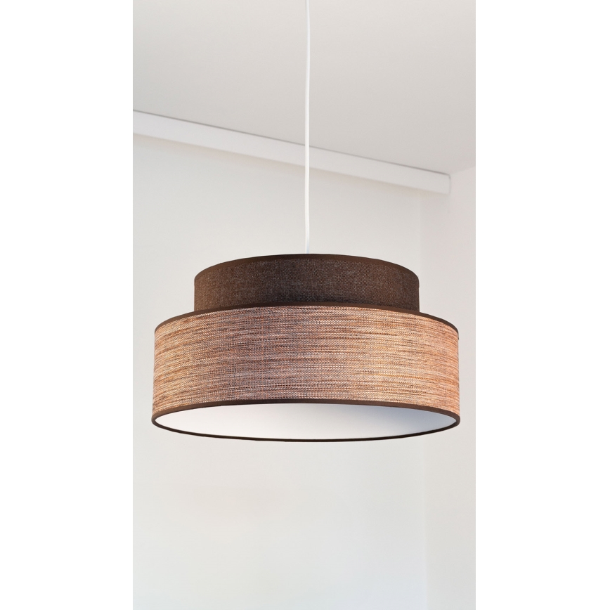 Luster na sajli GRACE 1xE27/60W/230V braon/bež