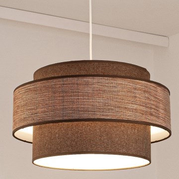 Luster na sajli GRACE 1xE27/60W/230V braon/bež