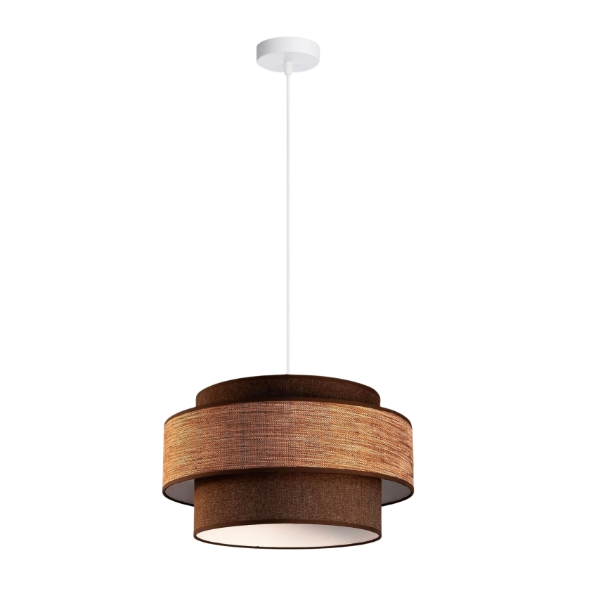 Luster na sajli GRACE 1xE27/60W/230V braon/bež