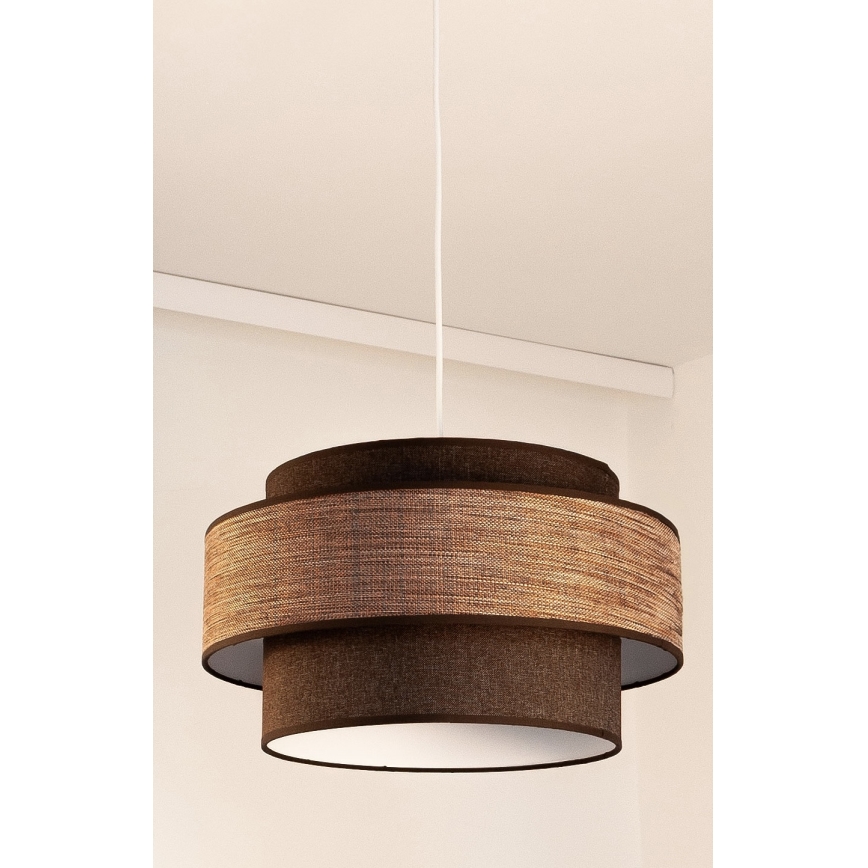 Luster na sajli GRACE 1xE27/60W/230V braon/bež
