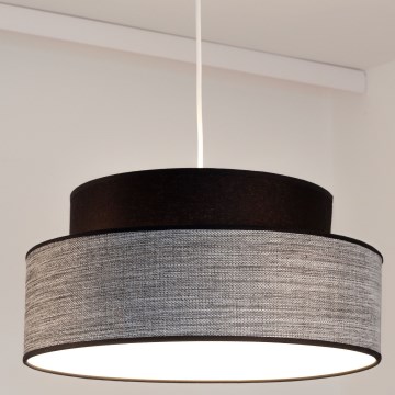 Luster na sajli GRACE 1xE27/60W/230V crno/sivo