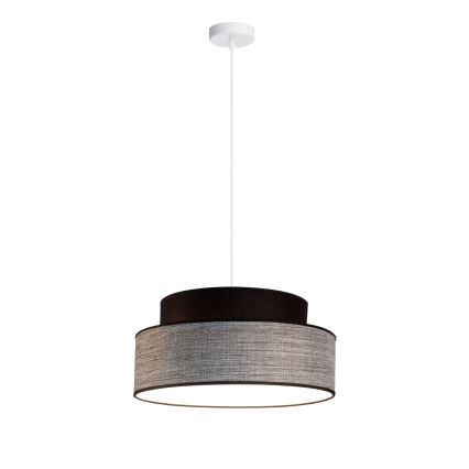 Luster na sajli GRACE 1xE27/60W/230V crno/sivo