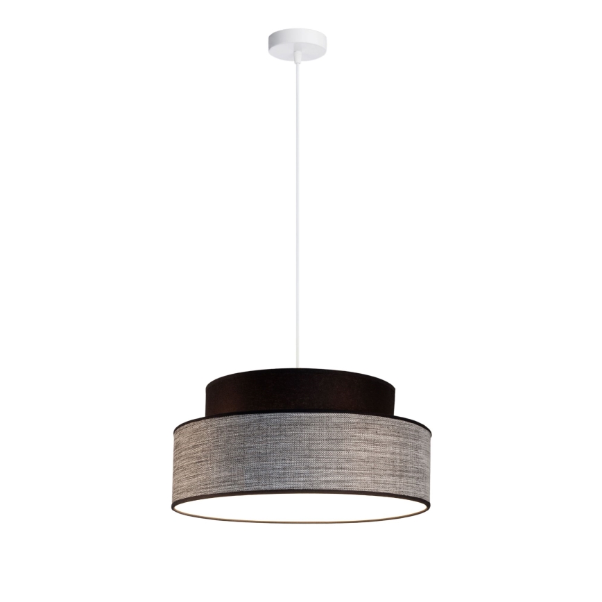 Luster na sajli GRACE 1xE27/60W/230V crno/sivo