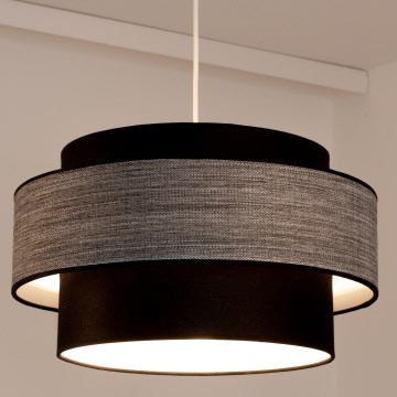 Luster na sajli GRACE 1xE27/60W/230V crno/sivo