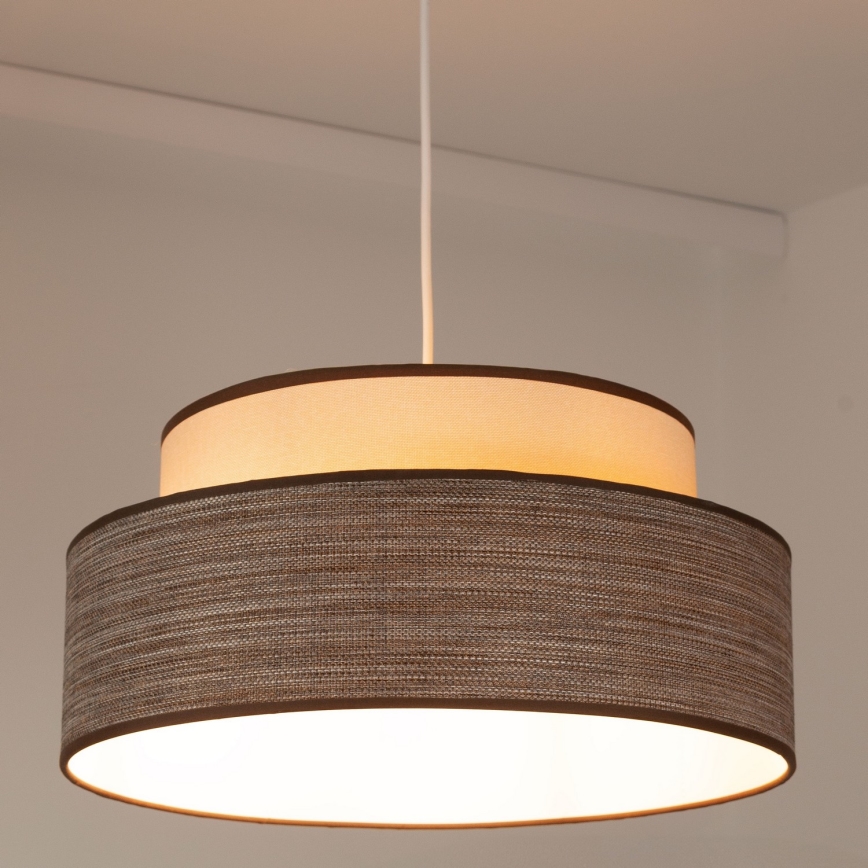 Luster na sajli GRACE 1xE27/60W/230V kremasta/braon