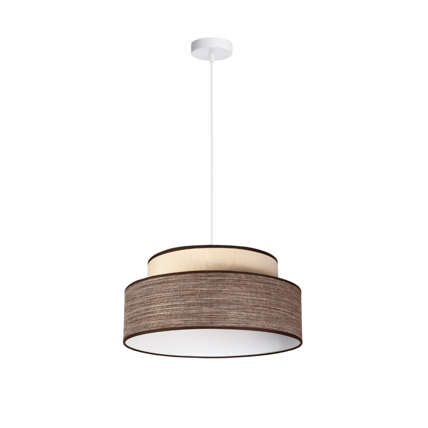 Luster na sajli GRACE 1xE27/60W/230V kremasta/braon