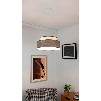 Luster na sajli GRACE 1xE27/60W/230V kremasta/braon