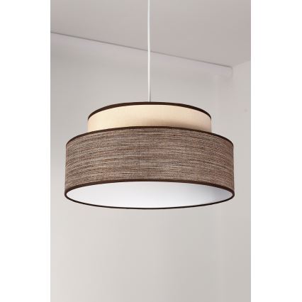 Luster na sajli GRACE 1xE27/60W/230V kremasta/braon