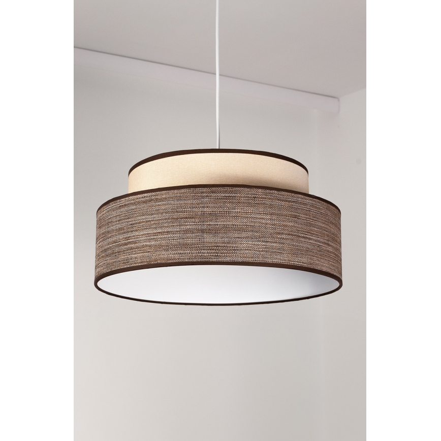 Luster na sajli GRACE 1xE27/60W/230V kremasta/braon