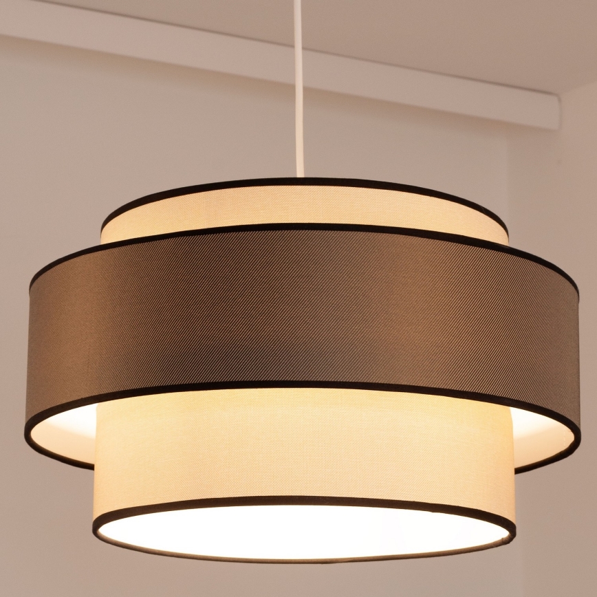 Luster na sajli GRACE 1xE27/60W/230V kremasta/braon