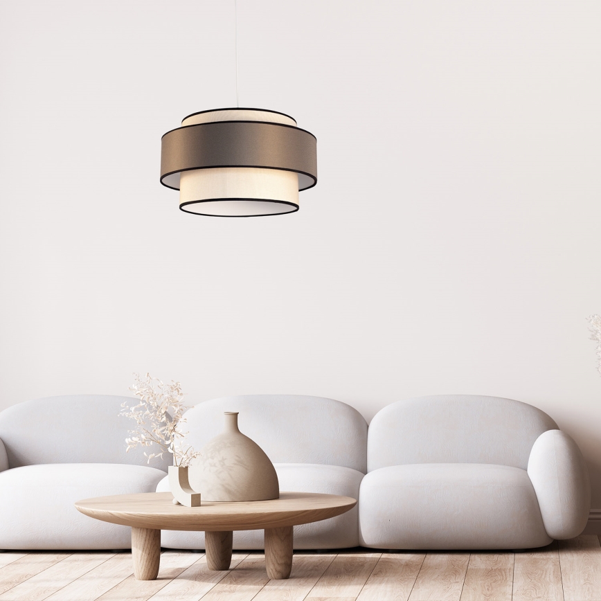 Luster na sajli GRACE 1xE27/60W/230V kremasta/braon